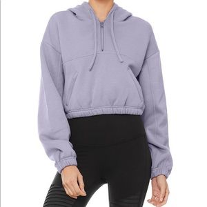 Alo yoga stadium half zip hoodie